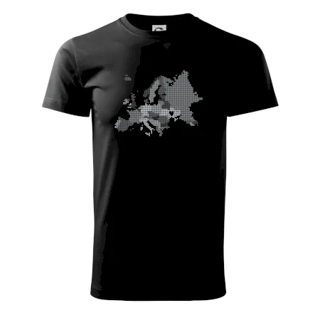 Mapa Evropy - srdce v Ukrajině