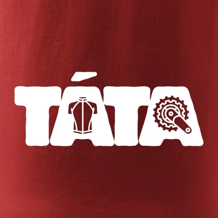 Táta nápis - cyklista