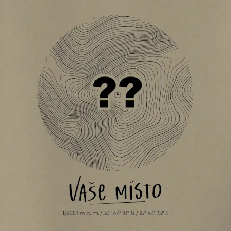 Vaše místo - vrstevnice v kruhu