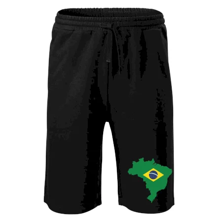 Brazílie vlajka v mapě