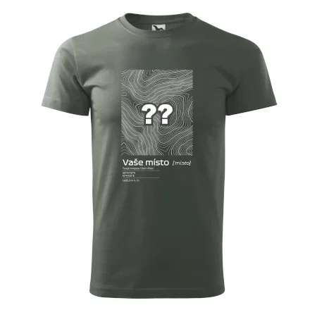 Vaše místo - vrstevnice v obdélníku