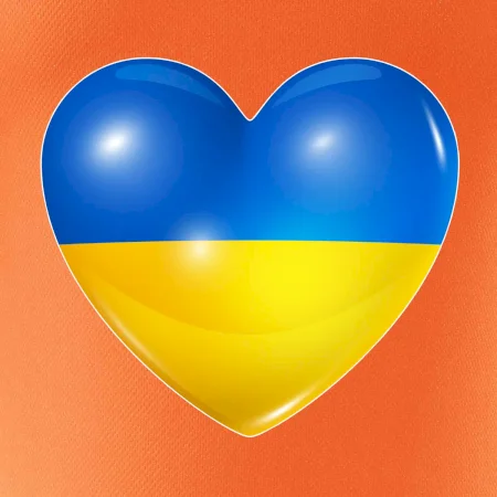 Ukrajina srdce vlajka