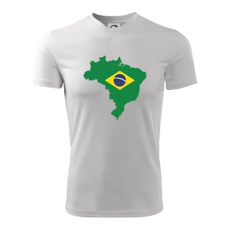 Brazílie vlajka v mapě