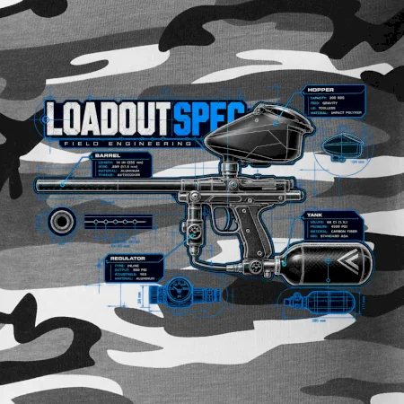 Technický výkres loadout spec paintball