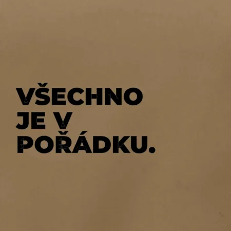 VŠECHNO JE V POŘÁDKU.