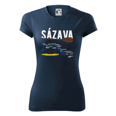 Mapa řeky Sázavy
