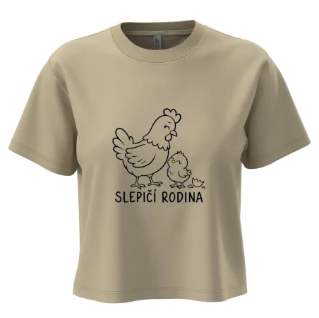 Slepičí rodina s kuřátkem