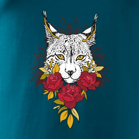 Rys s červenými růžemi  (Pecka design)