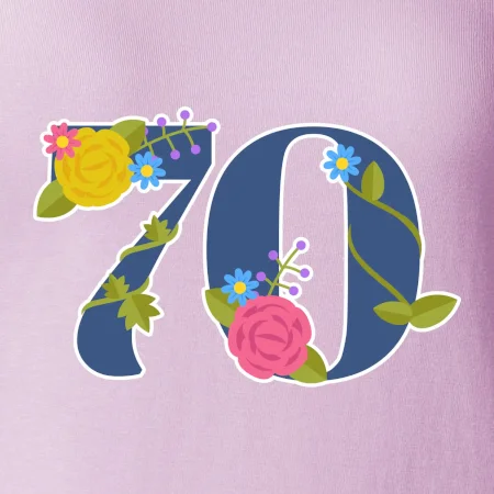 Květinové číslo kreslené - 70