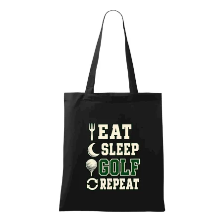 Eat sleep golf repeat typografie