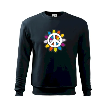 Peace symbol s kreslenou květinou