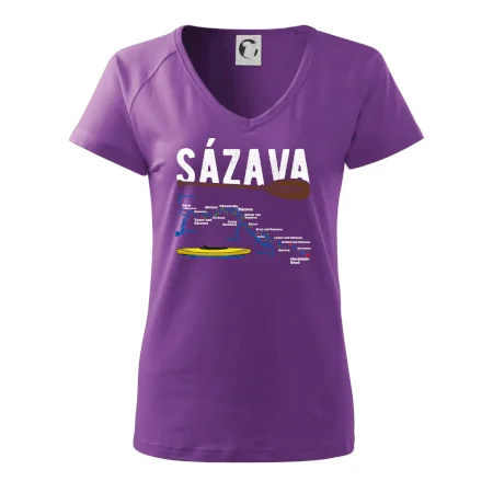Mapa řeky Sázavy