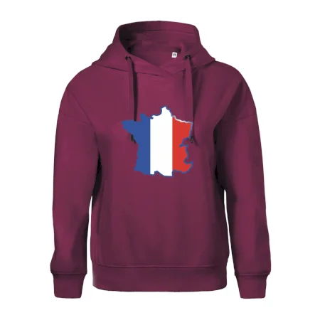 Francouzská vlajka mapa obrys