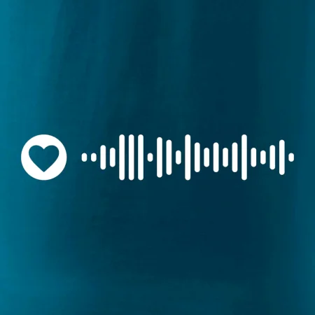 Zamilovaný Spotify kód na prsu