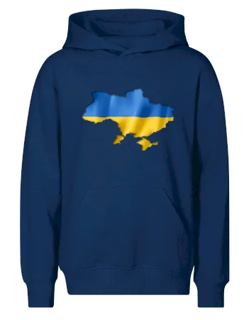 Ukrajina vlajka mapa