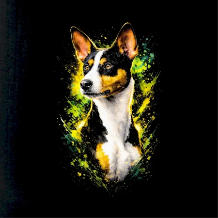 Obrázek polotón Basenji hlava