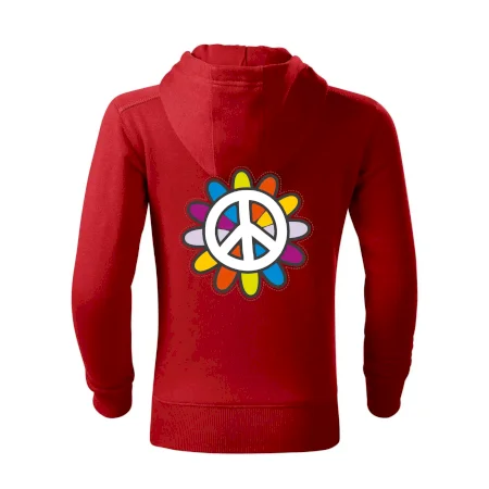 Peace symbol s kreslenou květinou