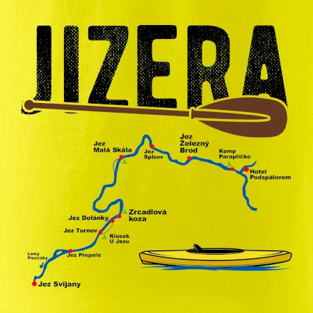 Mapa řeky Jizery