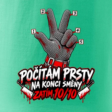 Řezník počítám prsty na konci směny