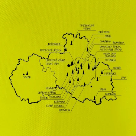 Mapa rozhleden - Liberecký kraj