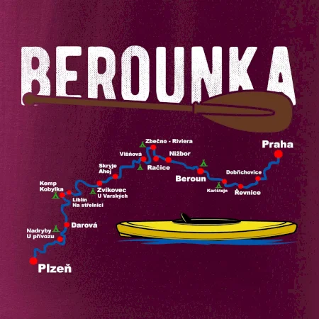 Mapa řeky Berounky