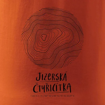 Jizerská čtyřicítka - vrstevnice v kruhu