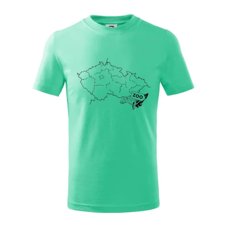 Tričko s mapou + ZOO nažehlovačky