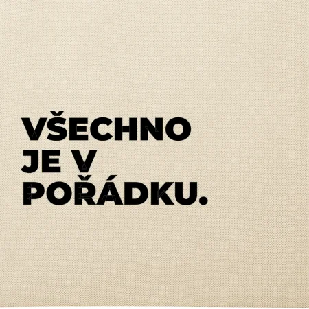VŠECHNO JE V POŘÁDKU.