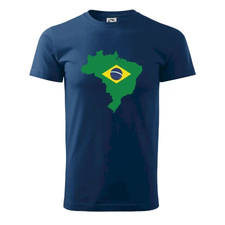 Brazílie vlajka v mapě