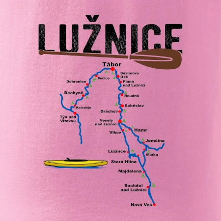 Mapa řeky Lužnice
