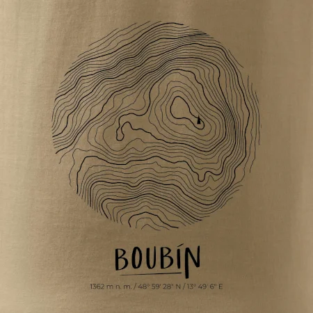 Boubín - vrstevnice v kruhu