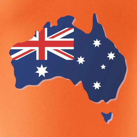 Austrálie - vlajka mapa
