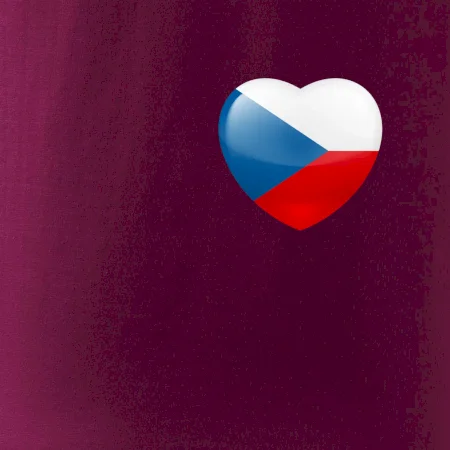 Česká vlajka srdce - pravé prso