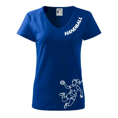 Handball nápis šikmo  - holka
