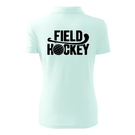 Field hockey míček a nápis