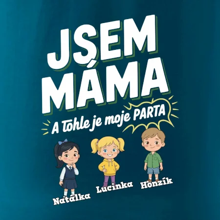 Jsem máma a tohle je moje parta  (obrázky a jména dětí)