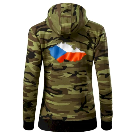 Česká vlajka v obrysu republiky