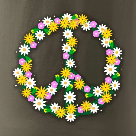 Peace symbol kopretiny