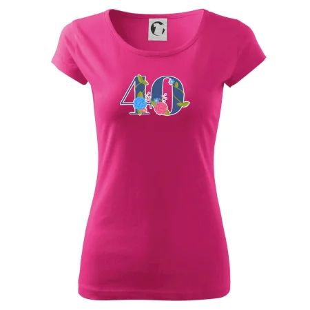 Květinové číslo kreslené - 40