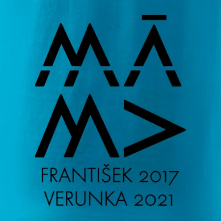 Máma v geometrickém fontu se jmény