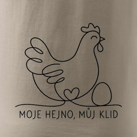 Minimalistická slepice s vejcem a srdcem