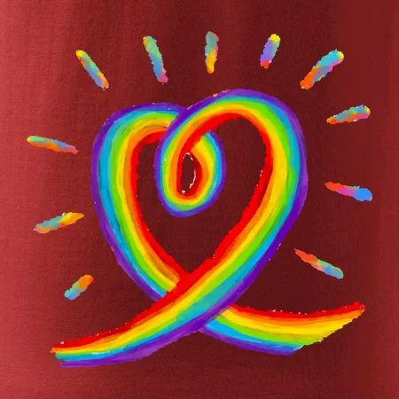 Srdce pride duha kreslená