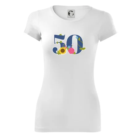 Květinové číslo kreslené - 50