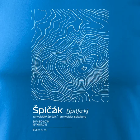 Špičák - vrstevnice v obdélníku