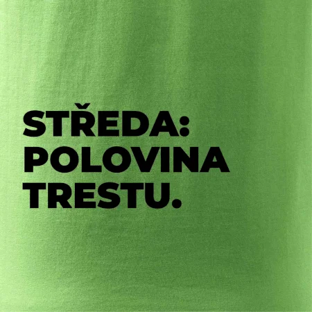 STŘEDA:  POLOVINA TRESTU.