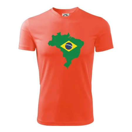 Brazílie vlajka v mapě