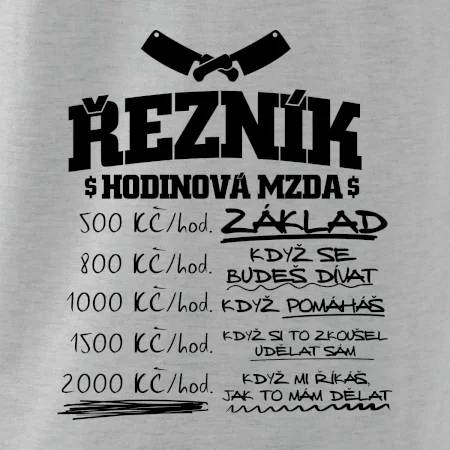 Hodinová mzda řezník