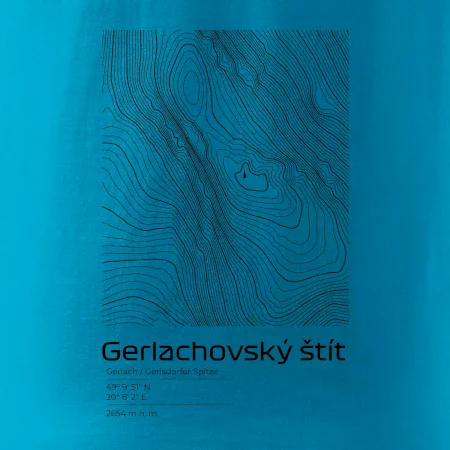 Gerlachovský štít - vrstevnice v obdélníku