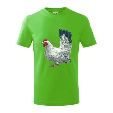 Slepice kreslená bílá