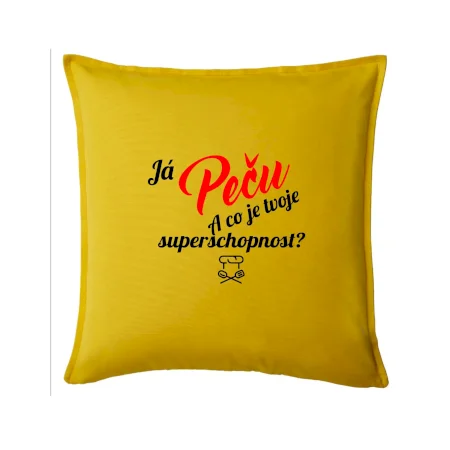 Já peču - tvoje superschopnost? šikmý nápis